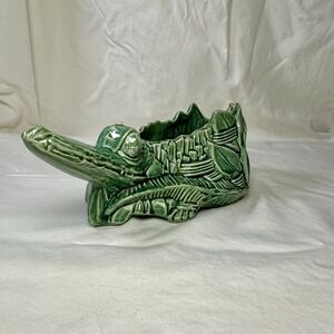 Vintage McCoy USA Pottery Alligator Planter Crocodile